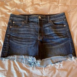American Eagle High Rise Shortie Denim Shorts, size 14